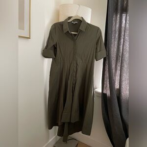 COS olive green shirt dress (size 4)